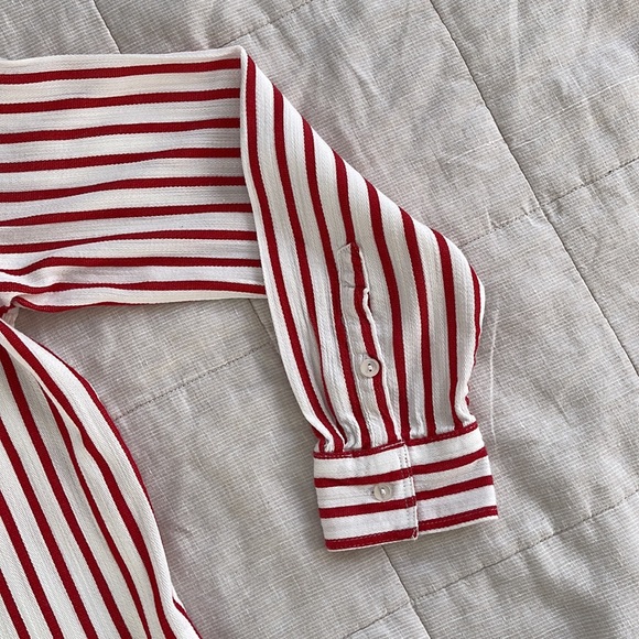 🎪 [Liz Claiborne] Striped Button-down Shirt size M - Picture 7 of 12